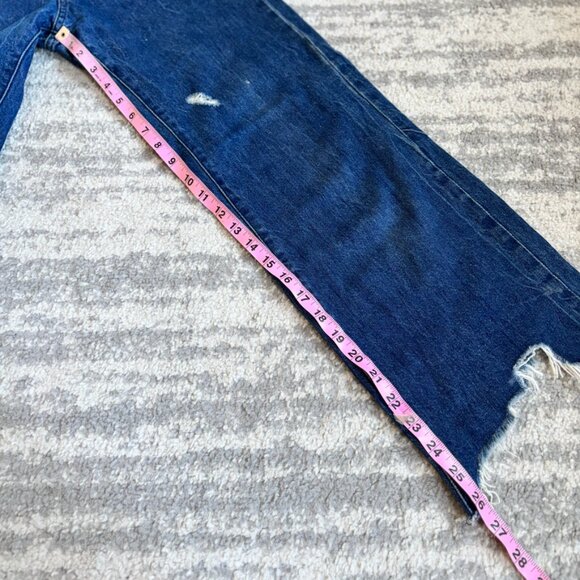 Vintage high waisted frayed hem flare jeans - Picture 12 of 14